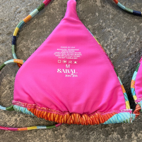 Colorful Striped Bikini Set - Picture 2 of 7